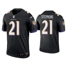 Men Baltimore Ravens #21 Brandon Stephens Black Legend Jersey