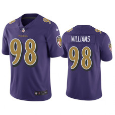 Men Baltimore Ravens #98 Nike Brandon Williams Purple Color Rush Limited Jersey