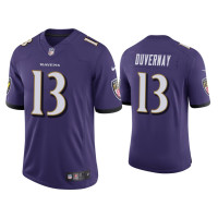 Men Baltimore Ravens #13 Devin Duvernay Vapor Limited Purple Jersey