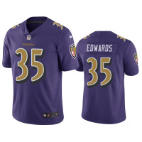 Men Baltimore Ravens #35 Nike Gus Edwards Purple Color Rush Limited Jersey