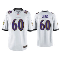 Men Baltimore Ravens #60 Ja'Wuan James White Game Jersey