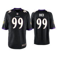 Men Baltimore Ravens #99 Jayson Oweh Black Game Jersey