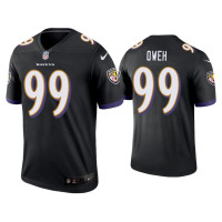 Men Baltimore Ravens #99 Jayson Oweh Black Legend Jersey