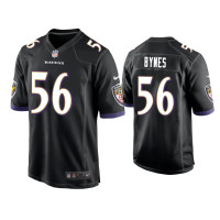 Men Baltimore Ravens #56 Josh Bynes Black Game Jersey