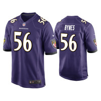 Men Baltimore Ravens #56 Josh Bynes Purple Game Jersey