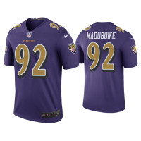 Men Baltimore Ravens #92 Color Rush Legend Justin Madubuike Purple Jersey