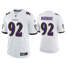 Men Baltimore Ravens #92 Justin Madubuike Vapor Limited White Jersey