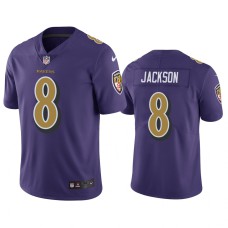 Men Baltimore Ravens #8 Nike Lamar Jackson Purple Color Rush Limited Jersey