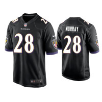 Men Baltimore Ravens #28 Latavius Murray Black Game Jersey