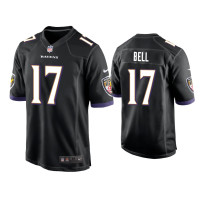 Men Baltimore Ravens #17 Le'Veon Bell Black Game Jersey