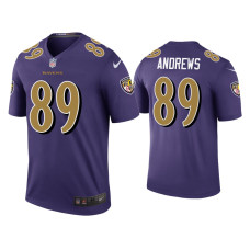 Men Baltimore Ravens #89 Color Rush Legend Mark Andrews Purple Jersey