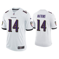 Men Baltimore Ravens #14 Sammy Watkins Vapor Limited White Jersey