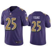 Men Baltimore Ravens #25 Nike Tavon Young Purple Color Rush Limited Jersey