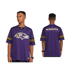 Men Baltimore Ravens Team Logo Purple Replica Jersey