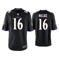 Men Baltimore Ravens #16 Tylan Wallace Black Game Jersey