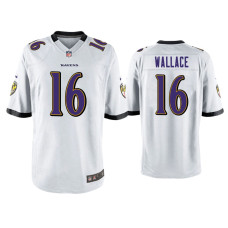 Men Baltimore Ravens #16 Tylan Wallace White Game Jersey