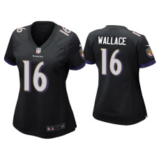 Women Baltimore Ravens #16 Tylan Wallace Black Game Jersey