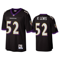 Men Baltimore Ravens #52 Ray Lewis Black Legacy Replica Jersey