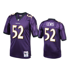 Men Baltimore Ravens #52 Ray Lewis Purple Vintage Replica Jersey