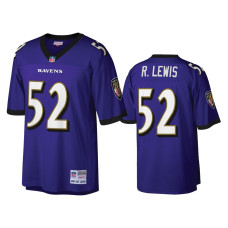 Men Baltimore Ravens #52 Ray Lewis Purple Replica Jersey