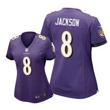 Women Baltimore Ravens #8 Purple Lamar Jackson Nike Game Jersey