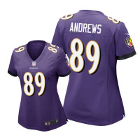 Women Baltimore Ravens #89 Purple Mark Andrews Nike Game Jersey