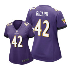 Women Baltimore Ravens #42 Purple Patrick Ricard Nike Game Jersey