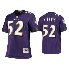 Women Baltimore Ravens #52 Ray Lewis Purple Legacy Replica Jersey