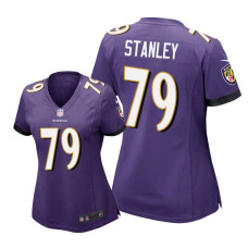 Women Baltimore Ravens #79 Purple Ronnie Stanley Nike Game Jersey