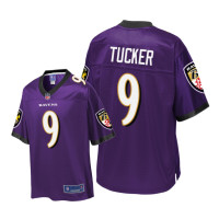 Youth Baltimore Ravens #9 Purple Justin Tucker Pro Line Jersey